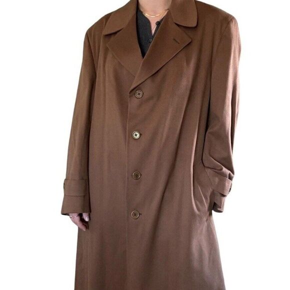 NWT Loro Piana Storm System Rain & Wind Protection Brown Cashmere Trench Coat 46 - Picture 11 of 16